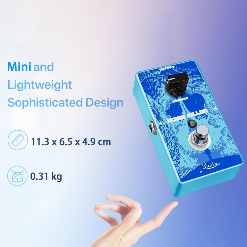 IOppWin Rowin RE-03 Noise Killer Guitar/Bass Noise Reduction Pedal - Threshold Control, True Bypass, Studio-Grade Noise Suppression - Image 2